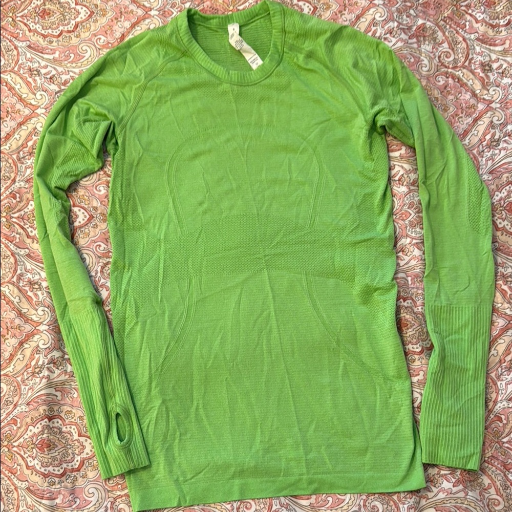 Lululemon Athletica Green Ribbed Top